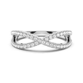 Infinity Twist Moissanite Anniversary Ring