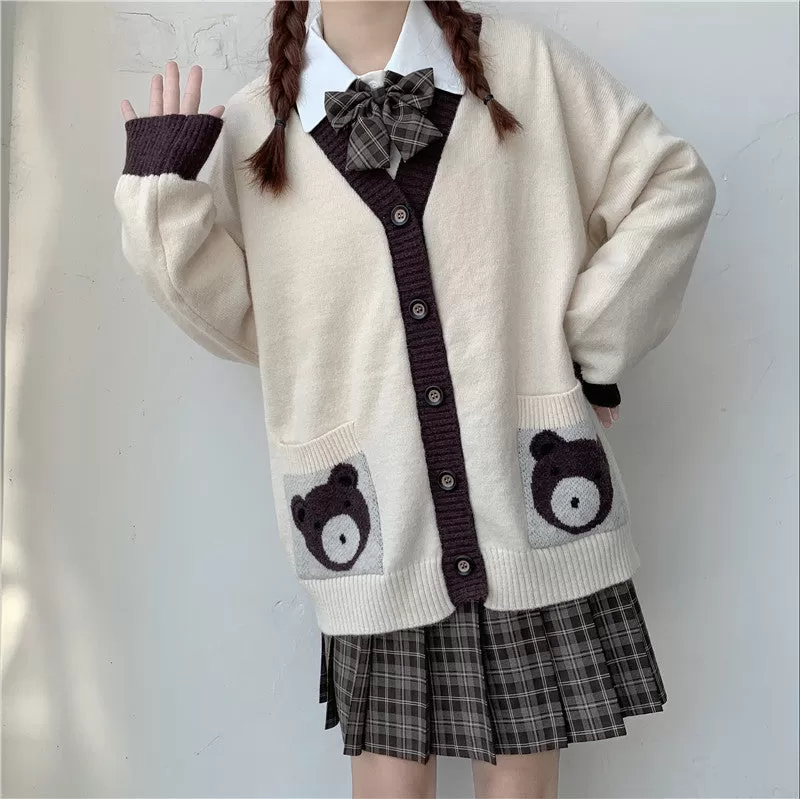 JK Bear Sweater Cardigan AD12574