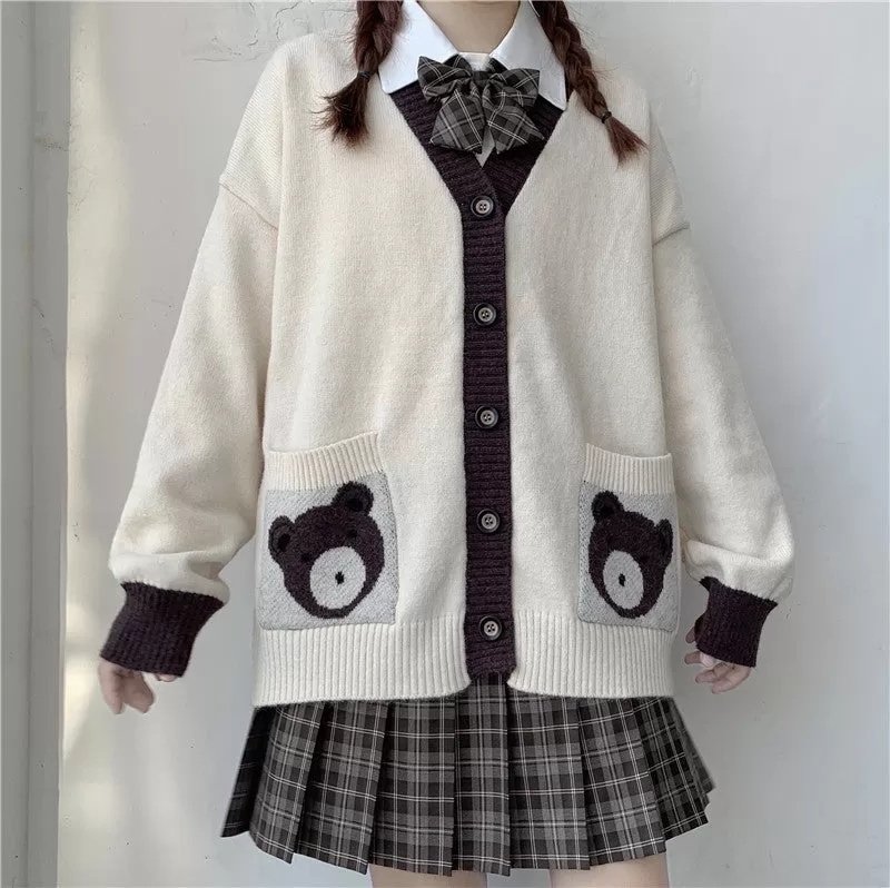 JK Bear Sweater Cardigan AD12574