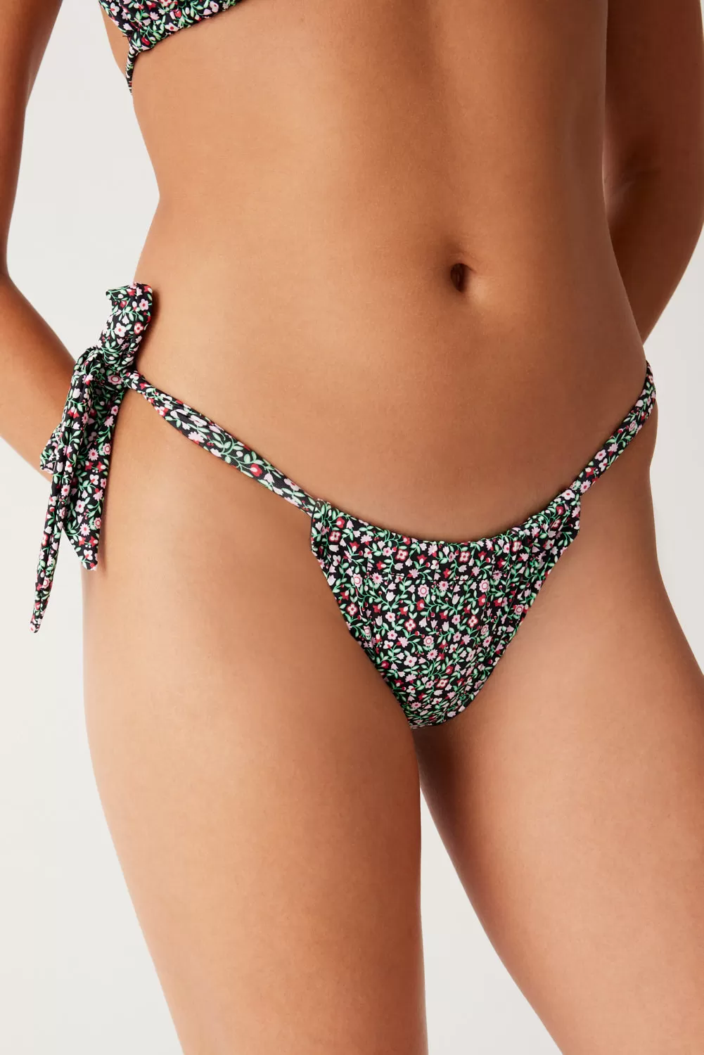 Kealy Tie Side Cheeky Bikini Bottom - Summer Nights