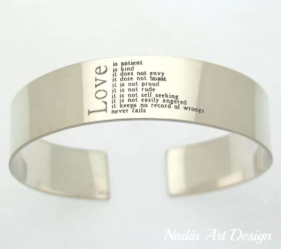 Love Mens Custom Bracelet - Husband Gift