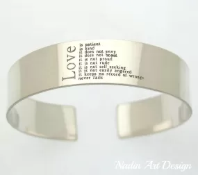 Love Mens Custom Bracelet - Husband Gift