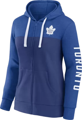 Maple Leafs Fanatics Women's 2023 HPB Cotton Fleece Full Zip Hoody