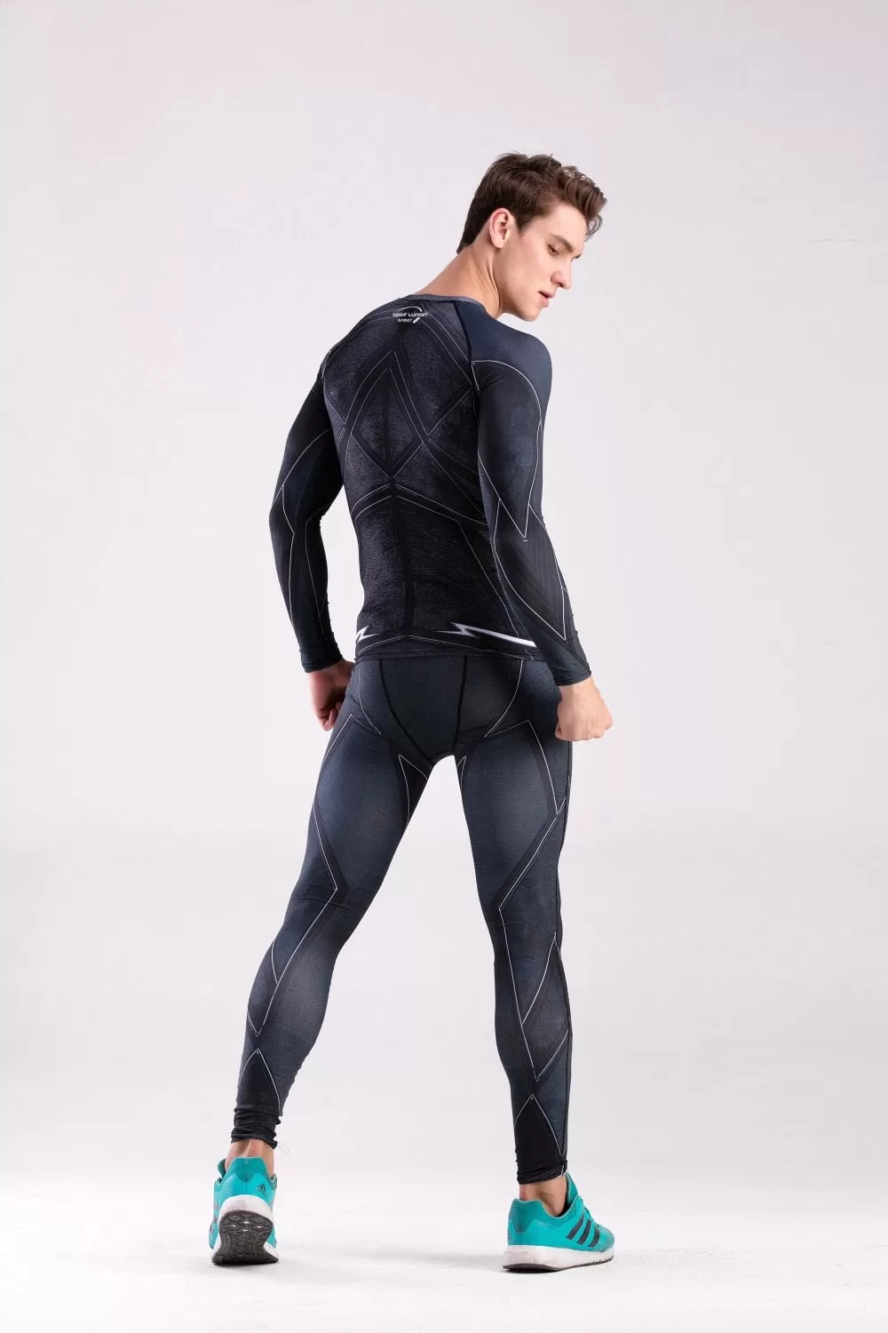 Men's The Flash 'Zoom' Elite Compression Long Sleeve Rashguard Set