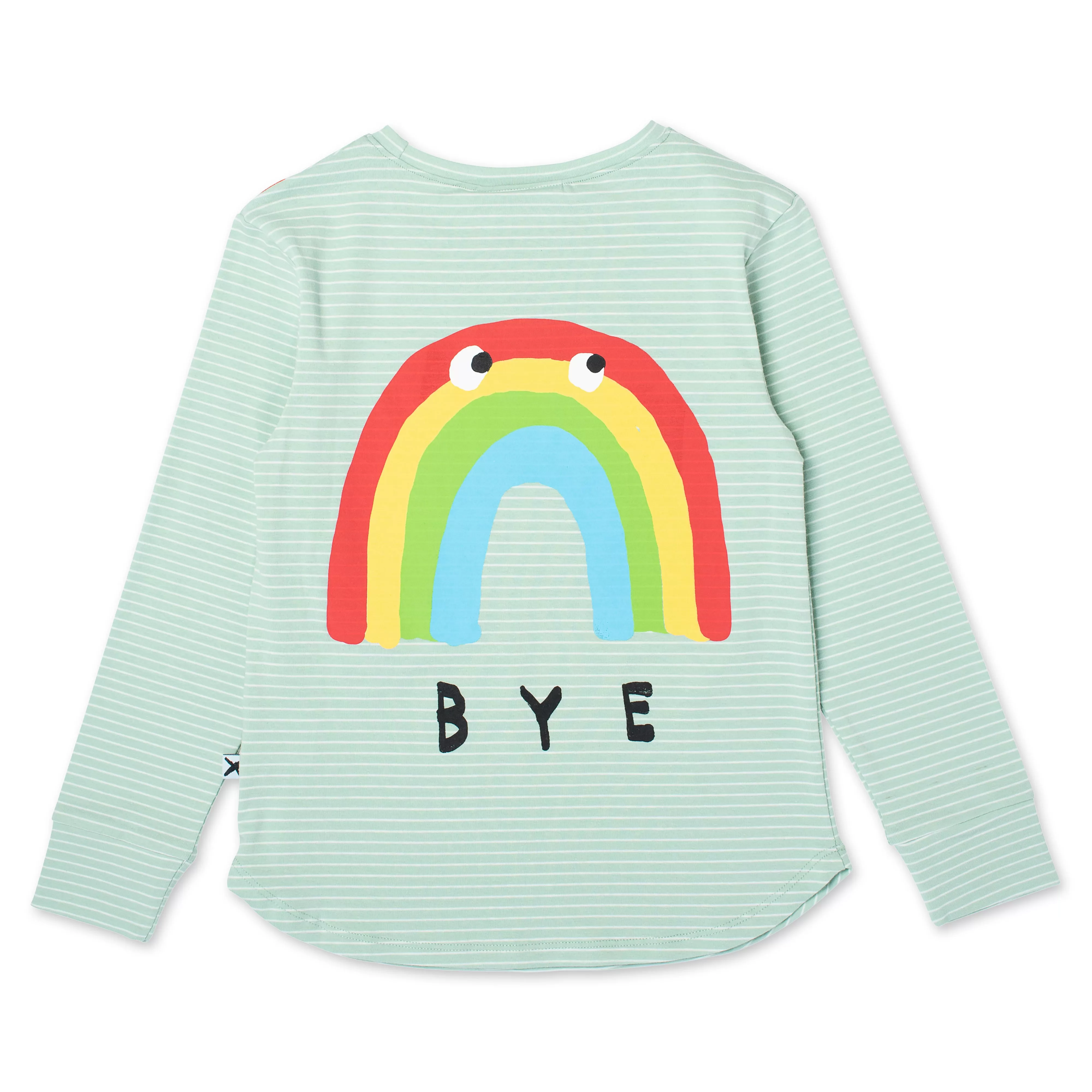 Minti Hi-Bye Rainbow Tee - Mint Stripe