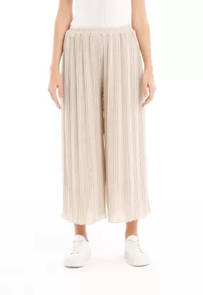 Multi Pleated Wide Leg Trouser