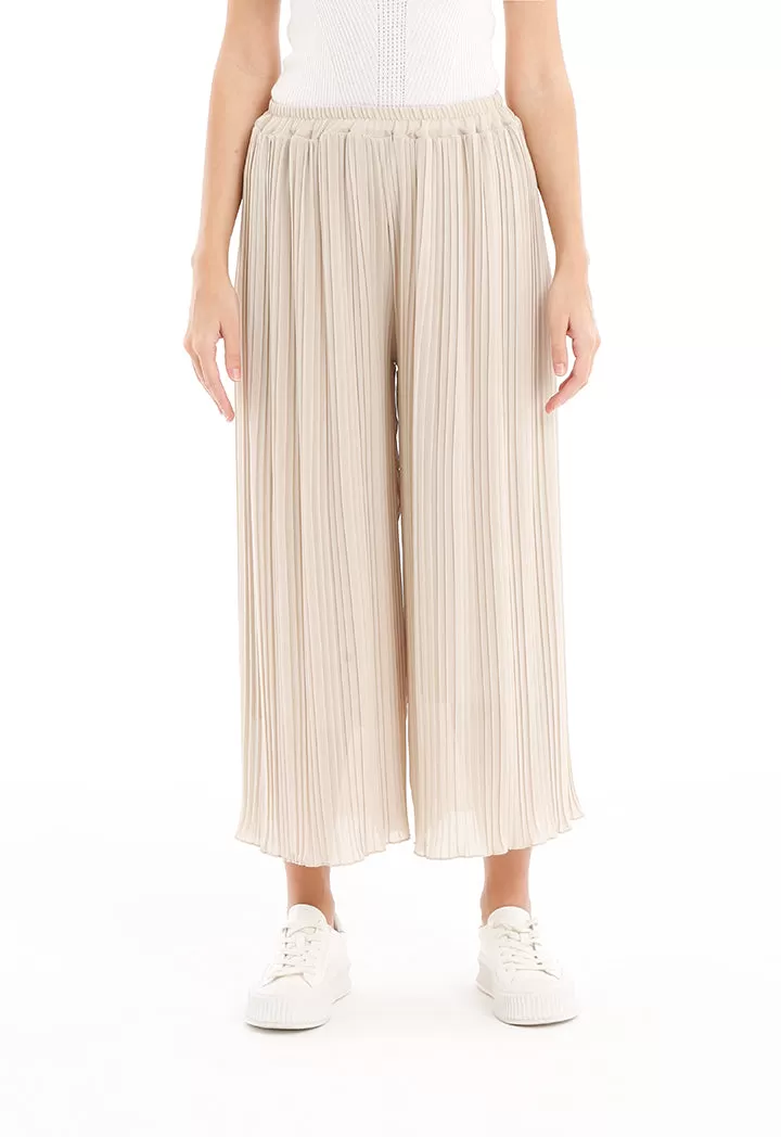 Multi Pleated Wide Leg Trouser