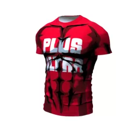 My Hero Academia Compression 'Plus Ultra Red' Premium Short Sleeve Rashguard