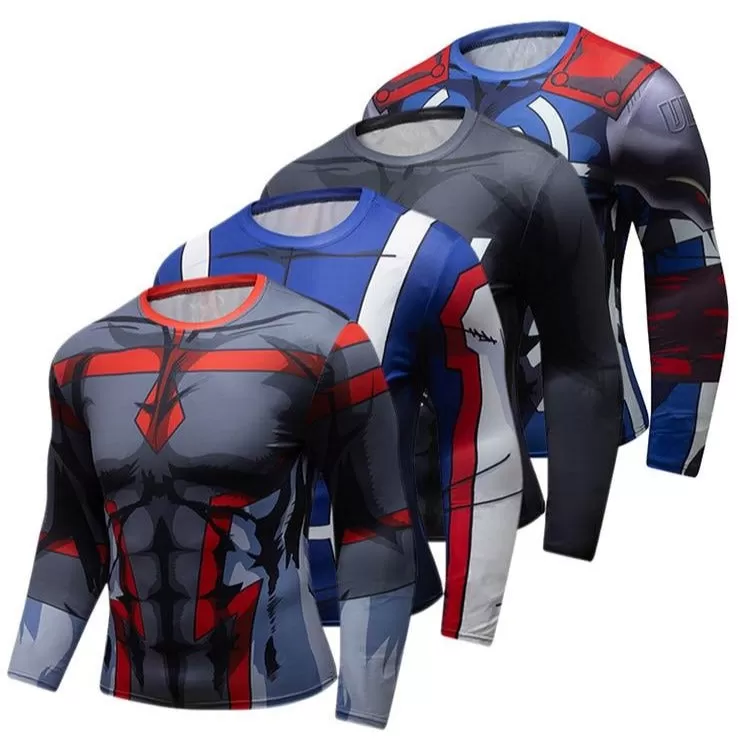 My Hero Academia 'Young Might | Grey' Elite Long Sleeve Rashguard