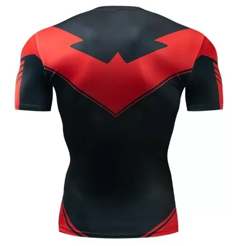 Nightwing 'Red' Short Sleeve Compression Rashguard