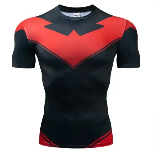 Nightwing 'Red' Short Sleeve Compression Rashguard