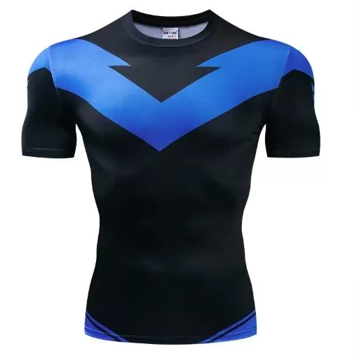 Nightwing Short Sleeve Compression Rashguard