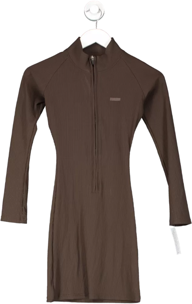 NKD Apparel Brown Contoured Mini Dress UK S