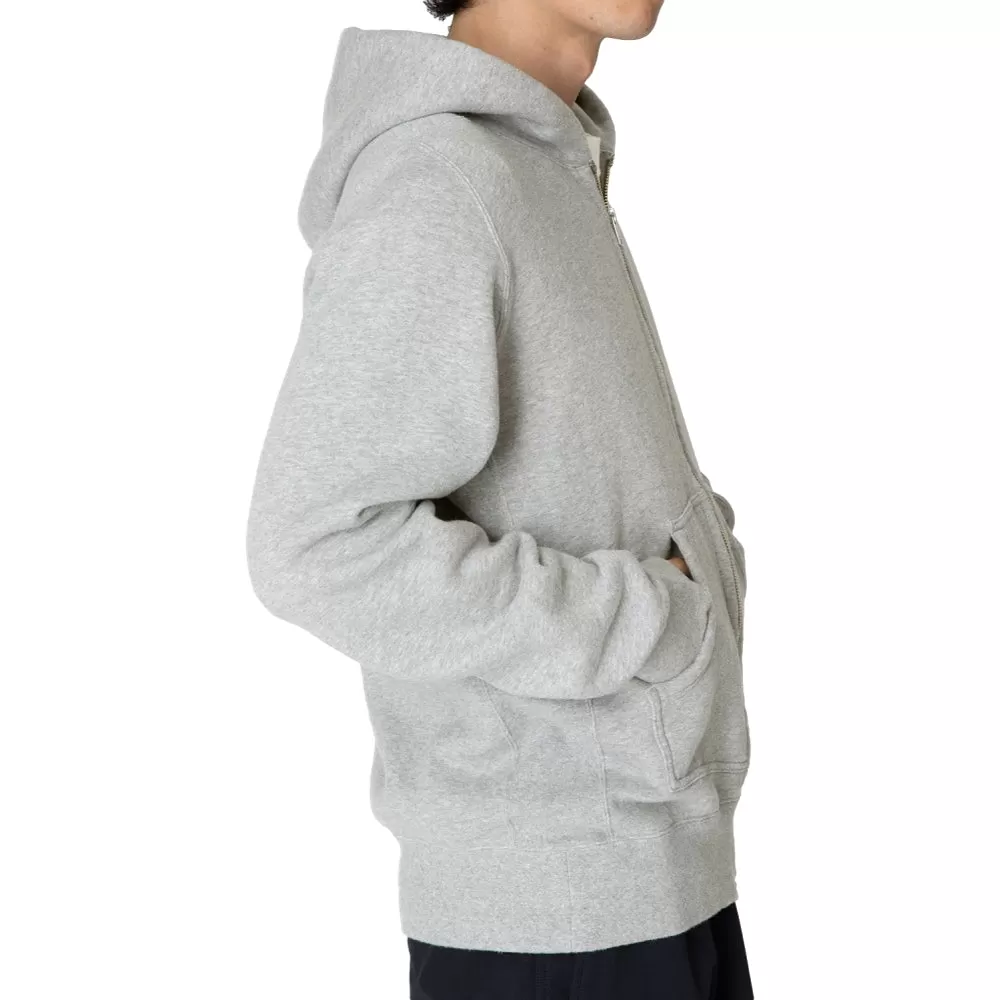 NONNATIVE DWELLER FULL ZIP HOODY COTTON SWEAT-GREY