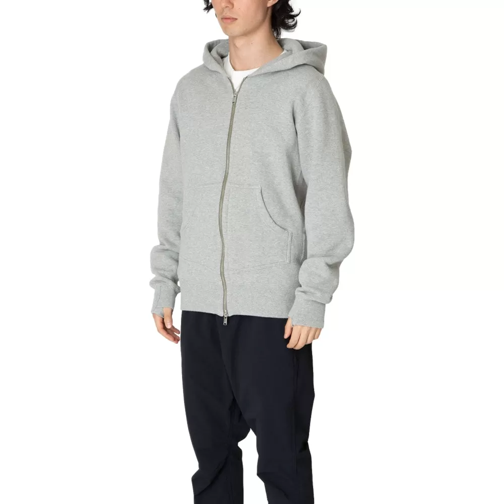 NONNATIVE DWELLER FULL ZIP HOODY COTTON SWEAT-GREY