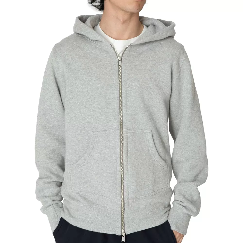 NONNATIVE DWELLER FULL ZIP HOODY COTTON SWEAT-GREY