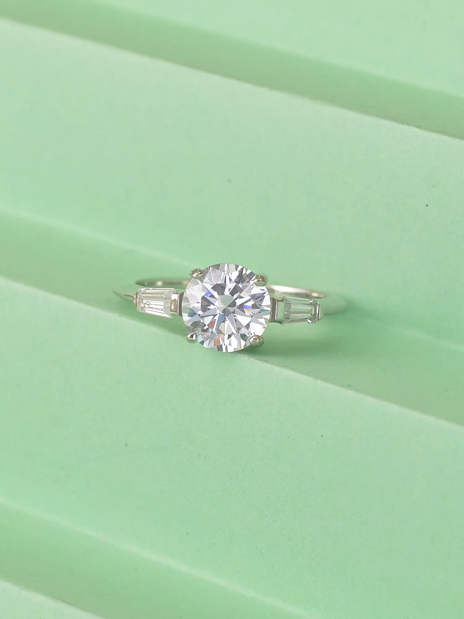 Ornate 2 Carat Solitaire Ring For Women