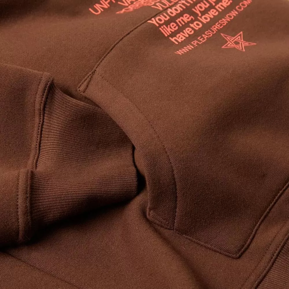 PLEASURES VULGAR HOODY-BROWN