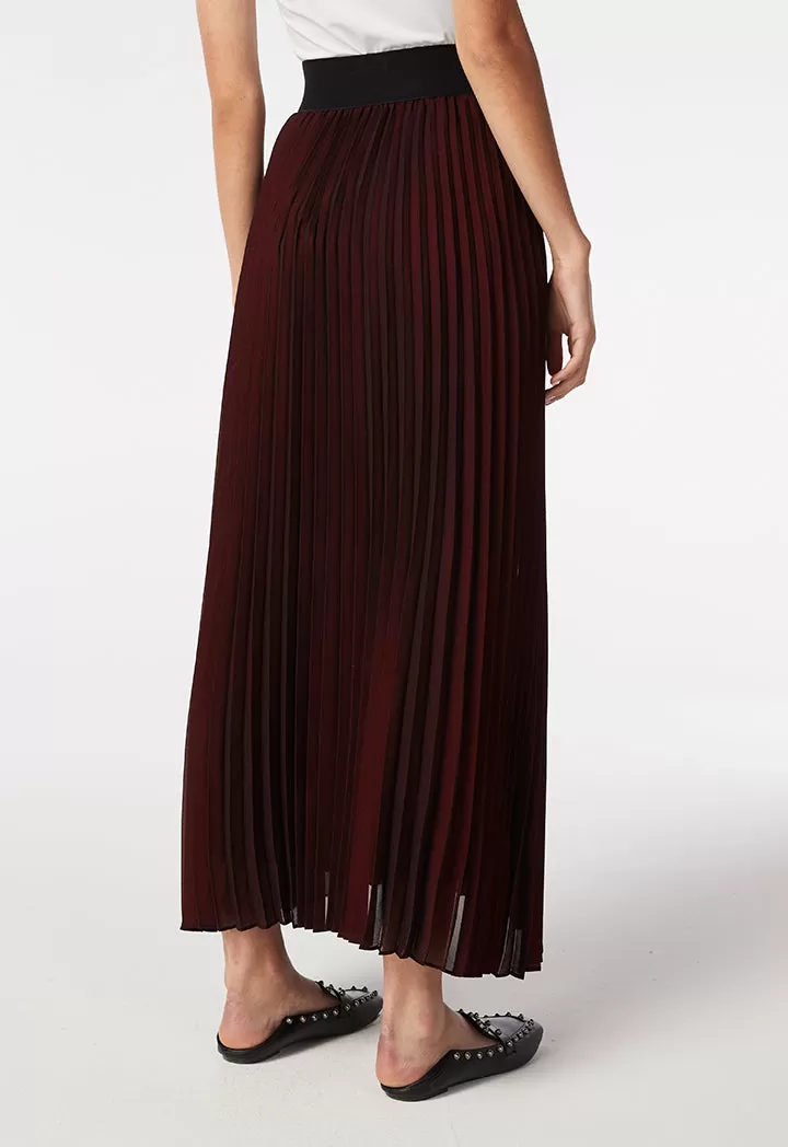 Pleated Lurex Skirt