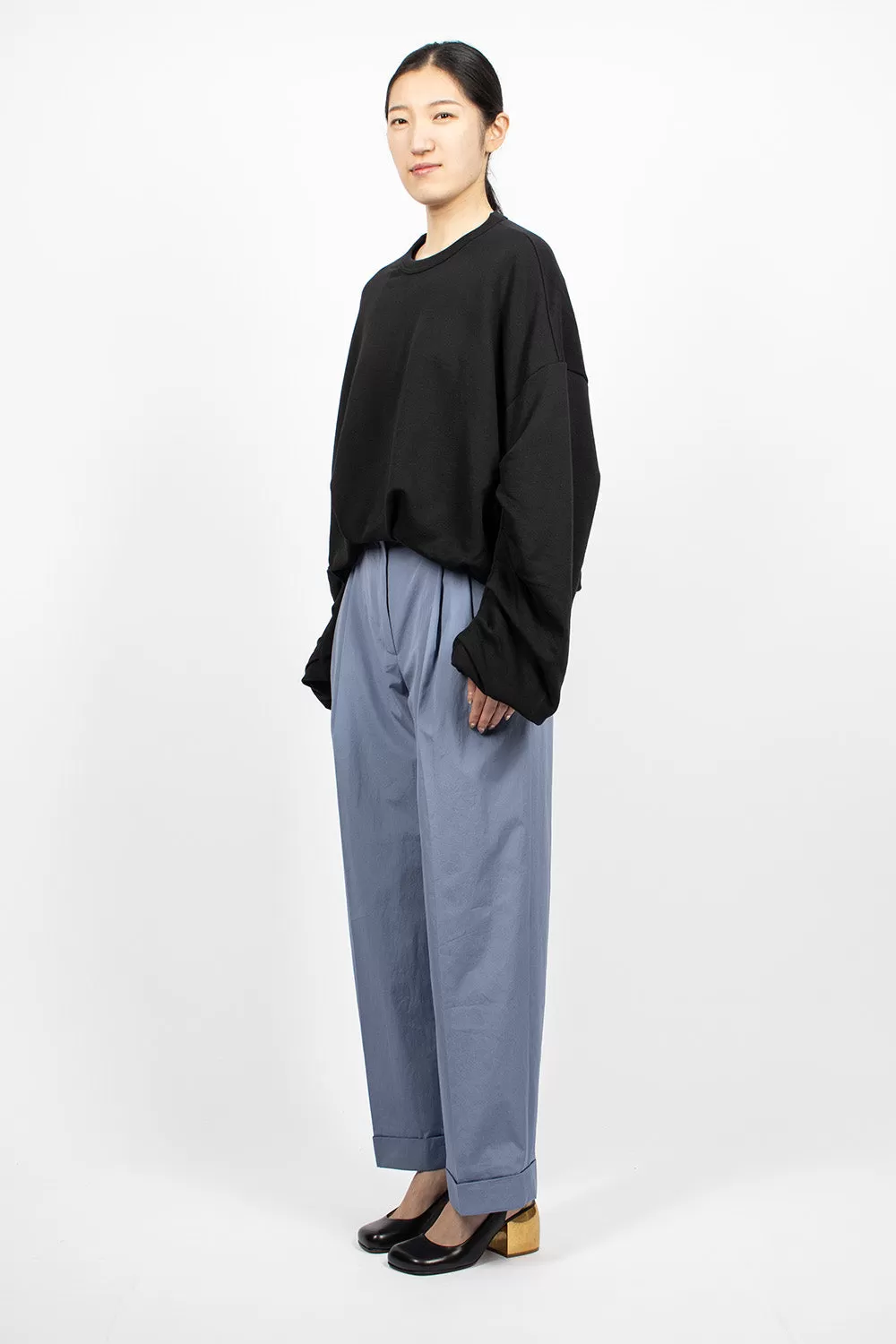 Pleated Suit Trousers Blue