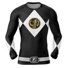 Power Rangers 'Black Ranger' Long Sleeve Compression Rashguard