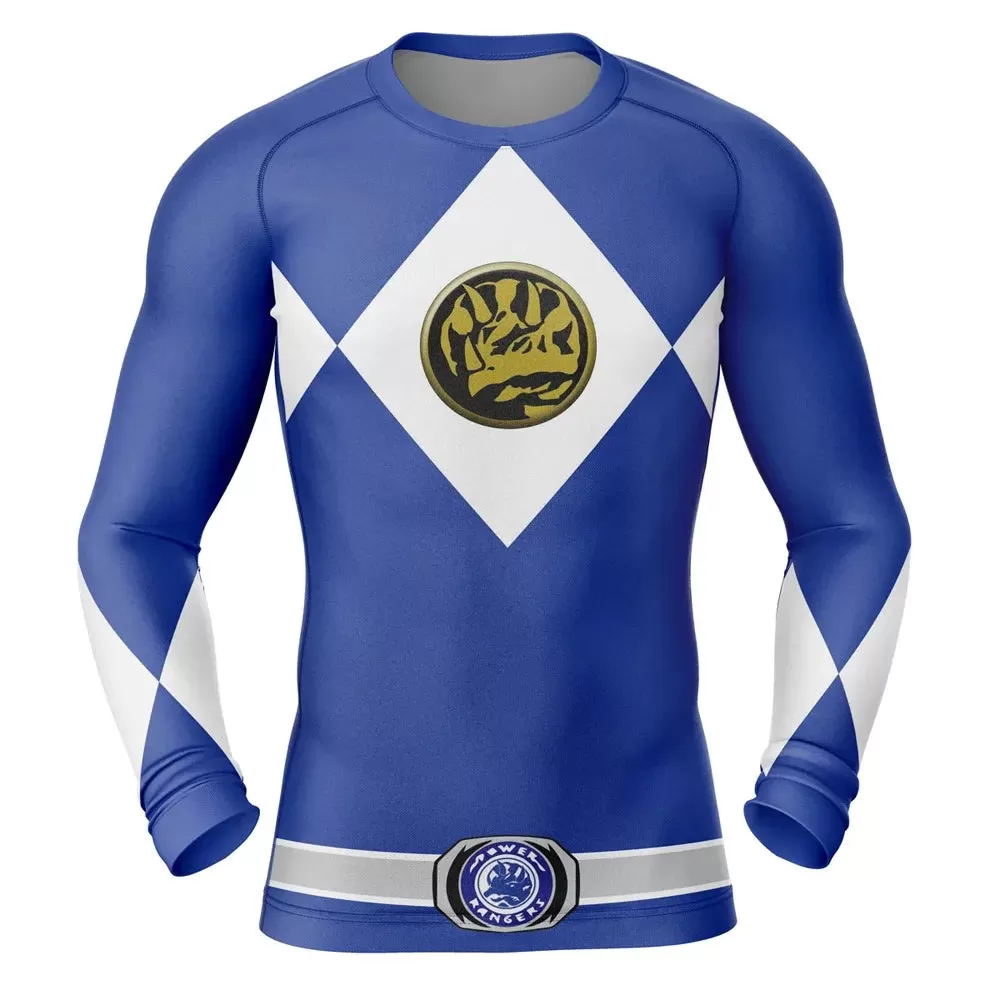 Power Rangers 'Blue Ranger' Long Sleeve Compression Rashguard