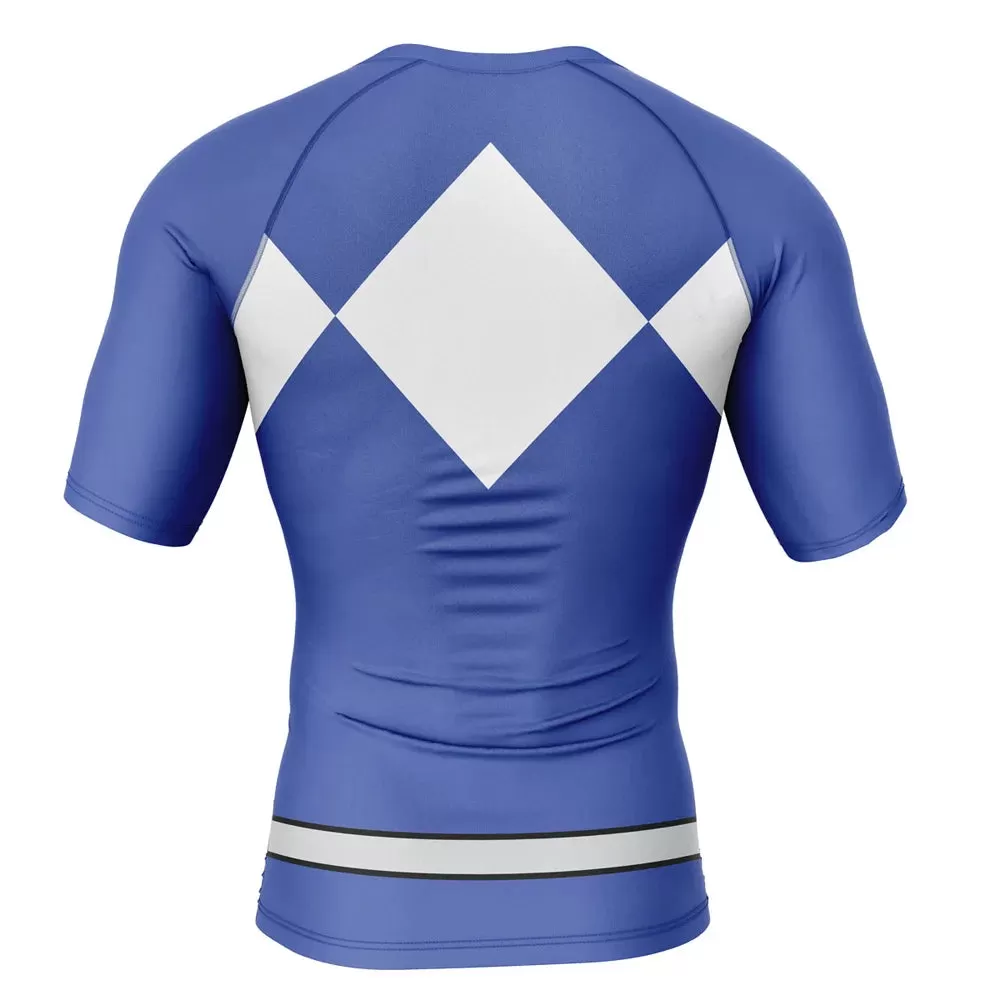 Power Rangers 'Blue Ranger' Short Sleeve Compression Rashguard