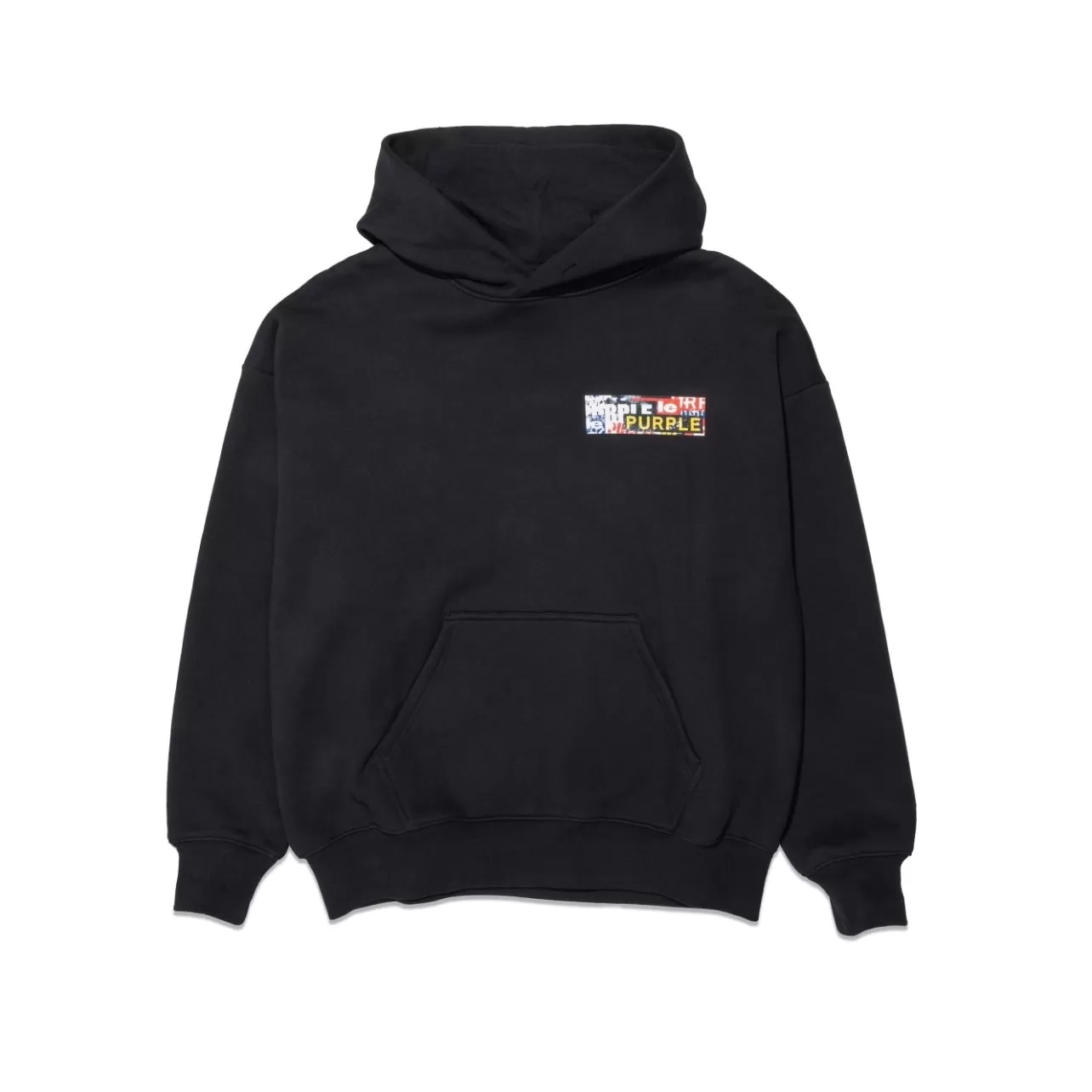 Purple Brand Fleece Collage Black Hoodie