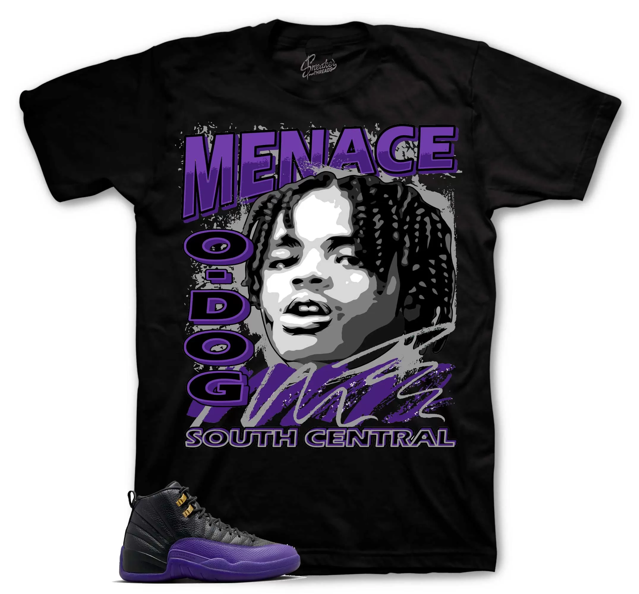 Retro 12 Field Purple Shirt - Nineties - Black