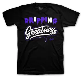 Retro 13 Court Purple Shirt - Dripping Greatness - Black