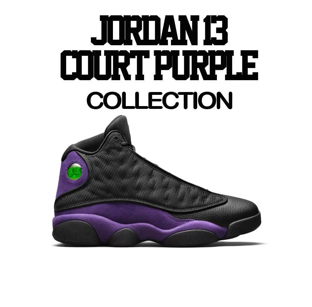 Retro 13 Court Purple Shirt - ST Michael -  Purple