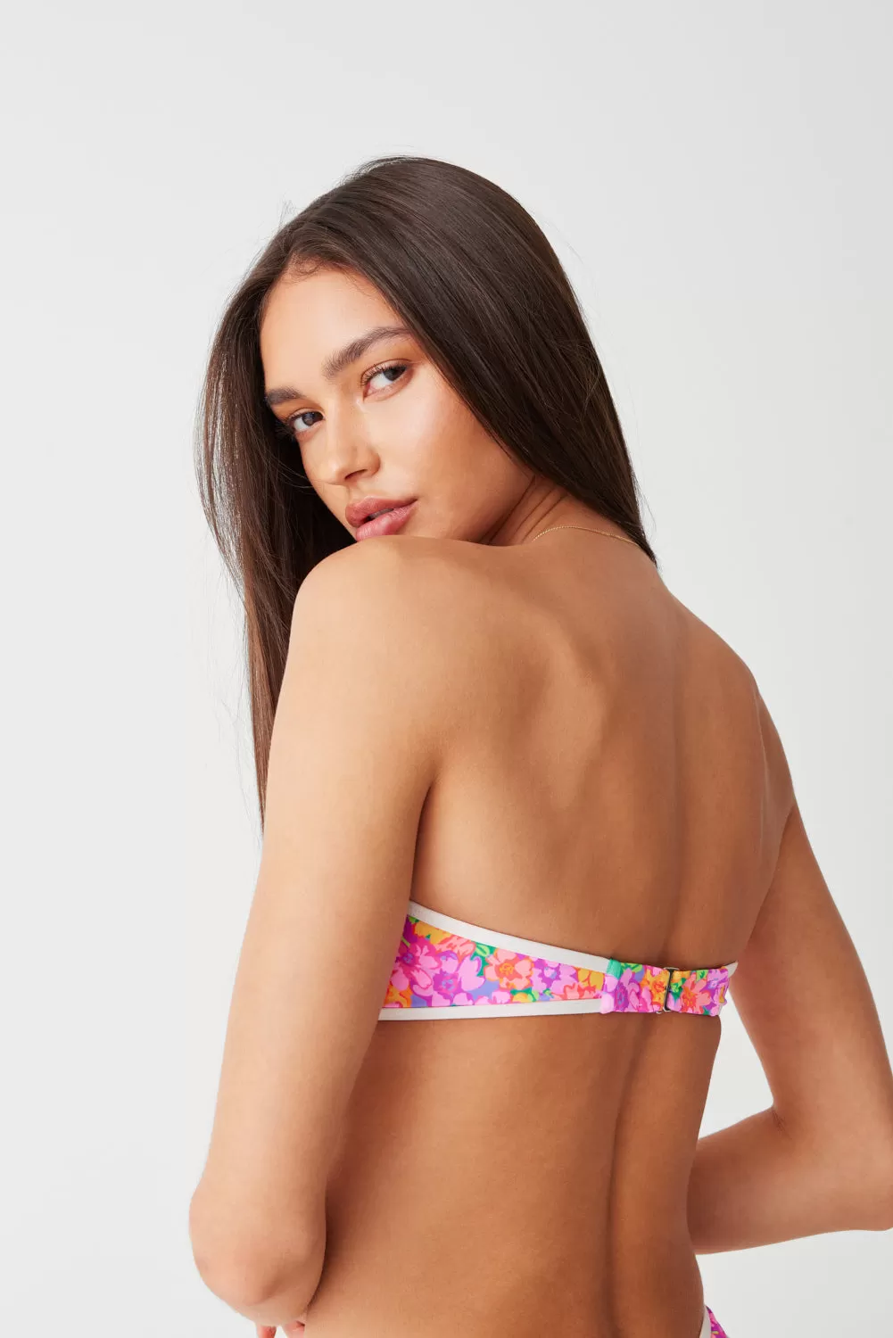 Rosabella Floral Bandeau Bikini Top - Daisy Pond