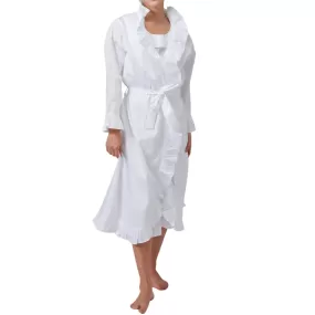 Ruffle Robe - White