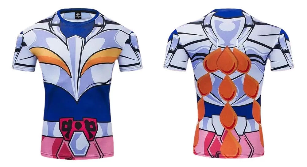 Saint Seiya 'Phoenix Ikki' Short Sleeve Compression Rashguard