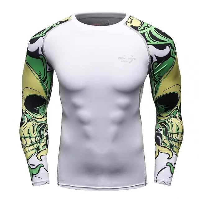 Skull Compression 'King of the Dead' Elite Long Sleeve Rashguard