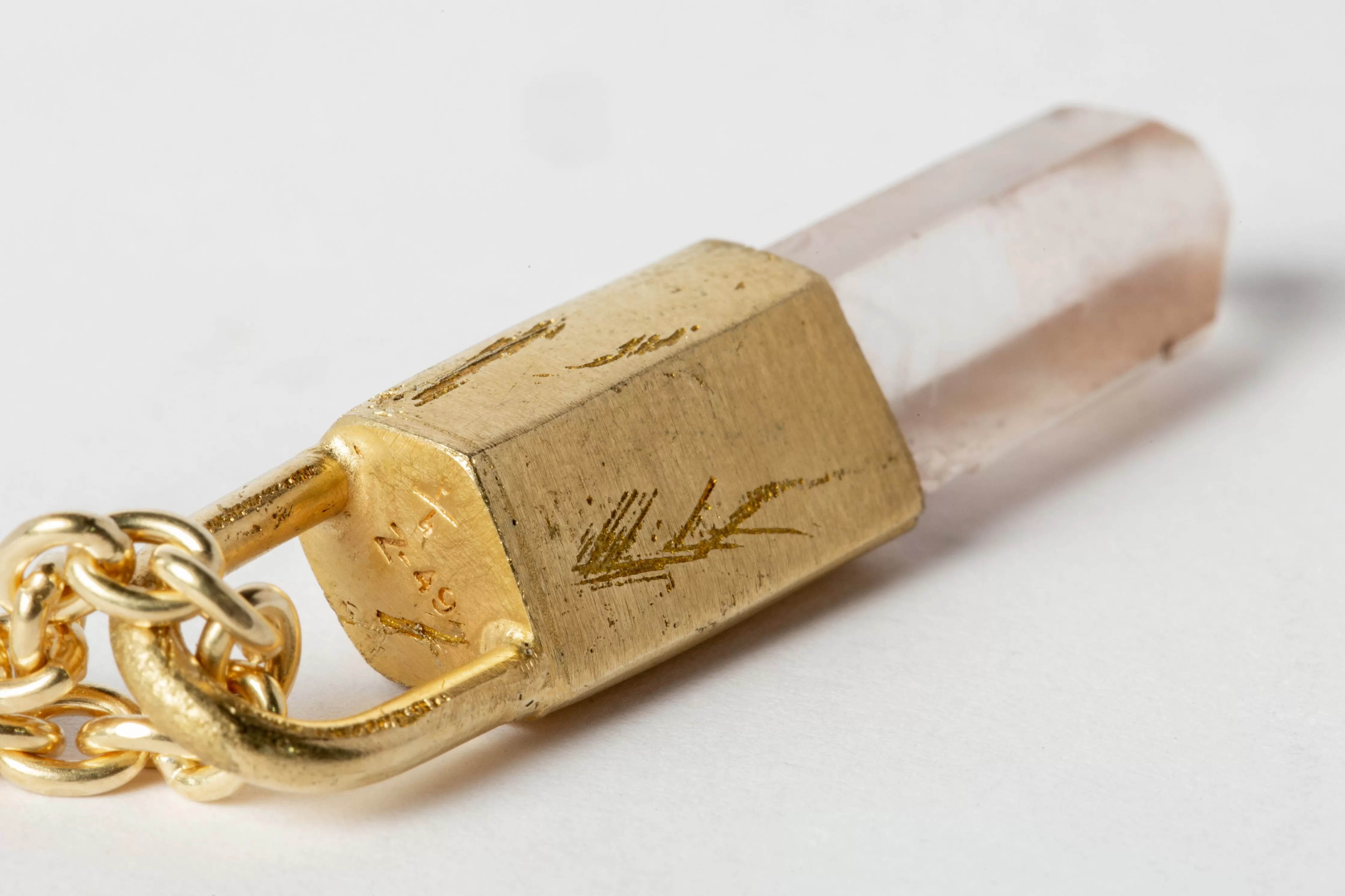 Talisman Necklace (Pink Lemurian, AG AGA PLEM)