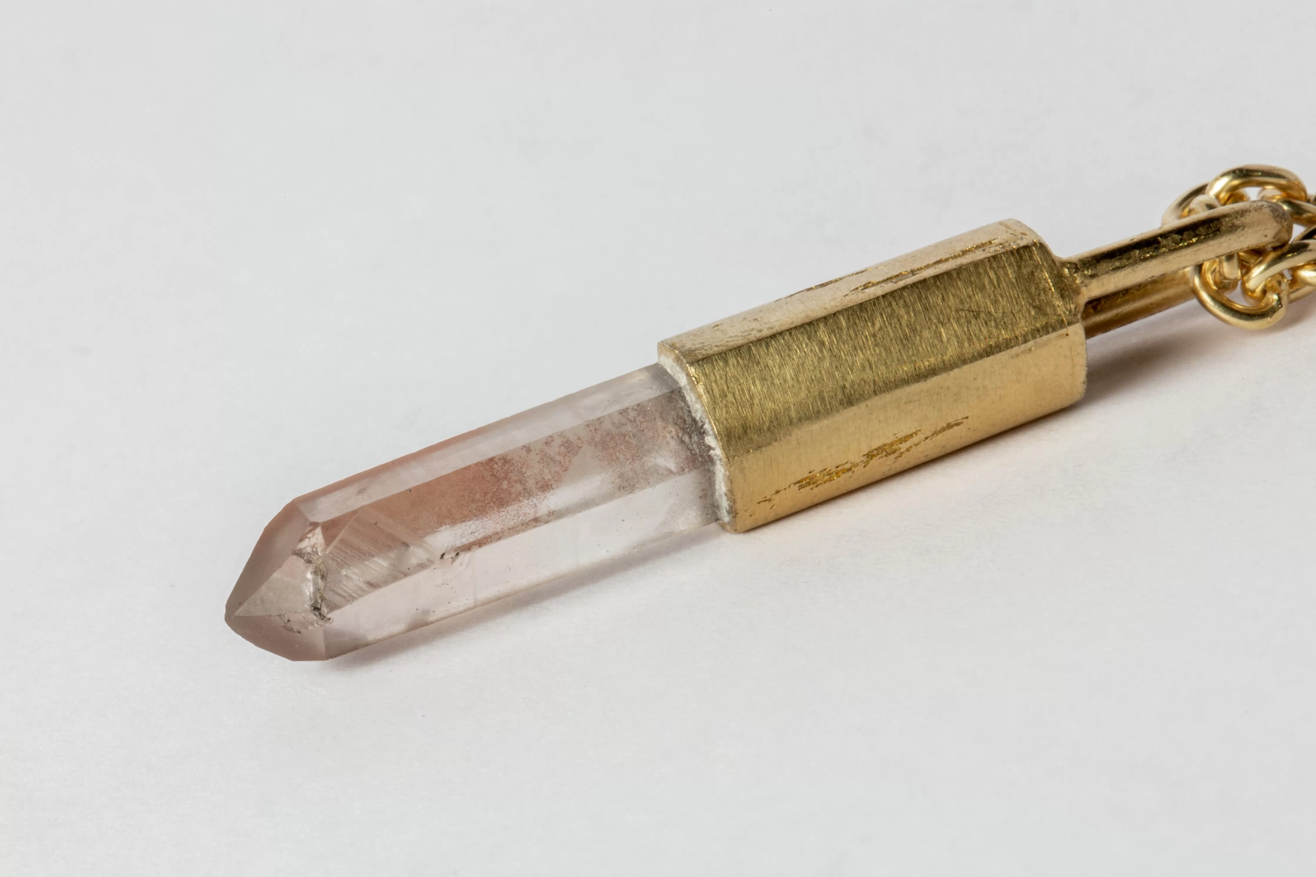 Talisman Necklace (Pink Lemurian, AG AGA PLEM)