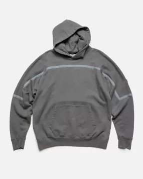 Taped Cut Heavy Hoody - Charcoal