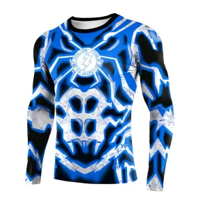 The Flash Compression 'Blue Lightning' Long Sleeve Rashguard