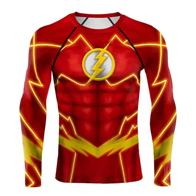 The Flash Compression 'New 52' Long Sleeve Rashguard