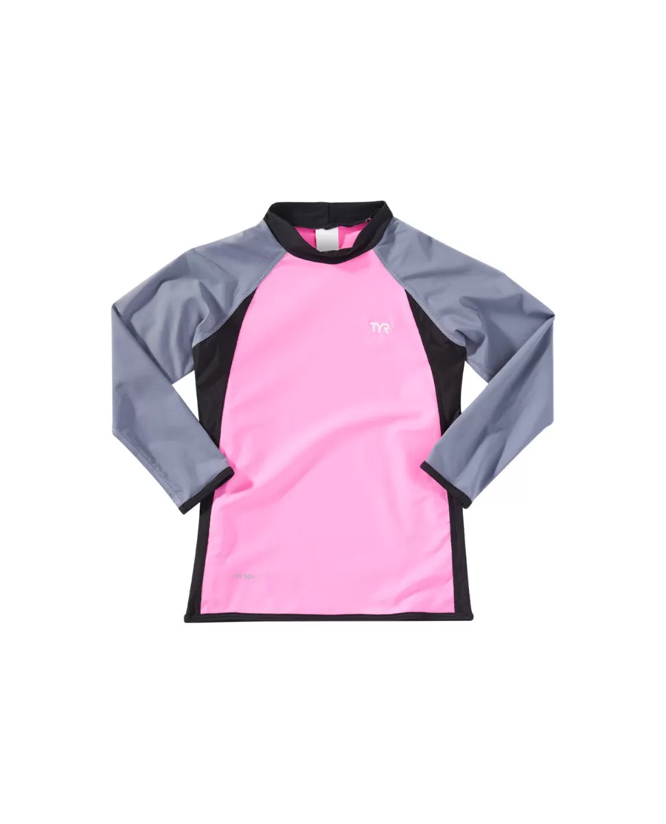 TYR Girls Splice Rashguard Top