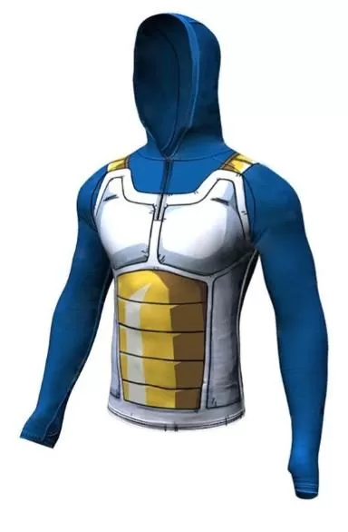 Vegeta Cell Armor Dragon Ball Z Long Sleeve Rashguard Hoodie