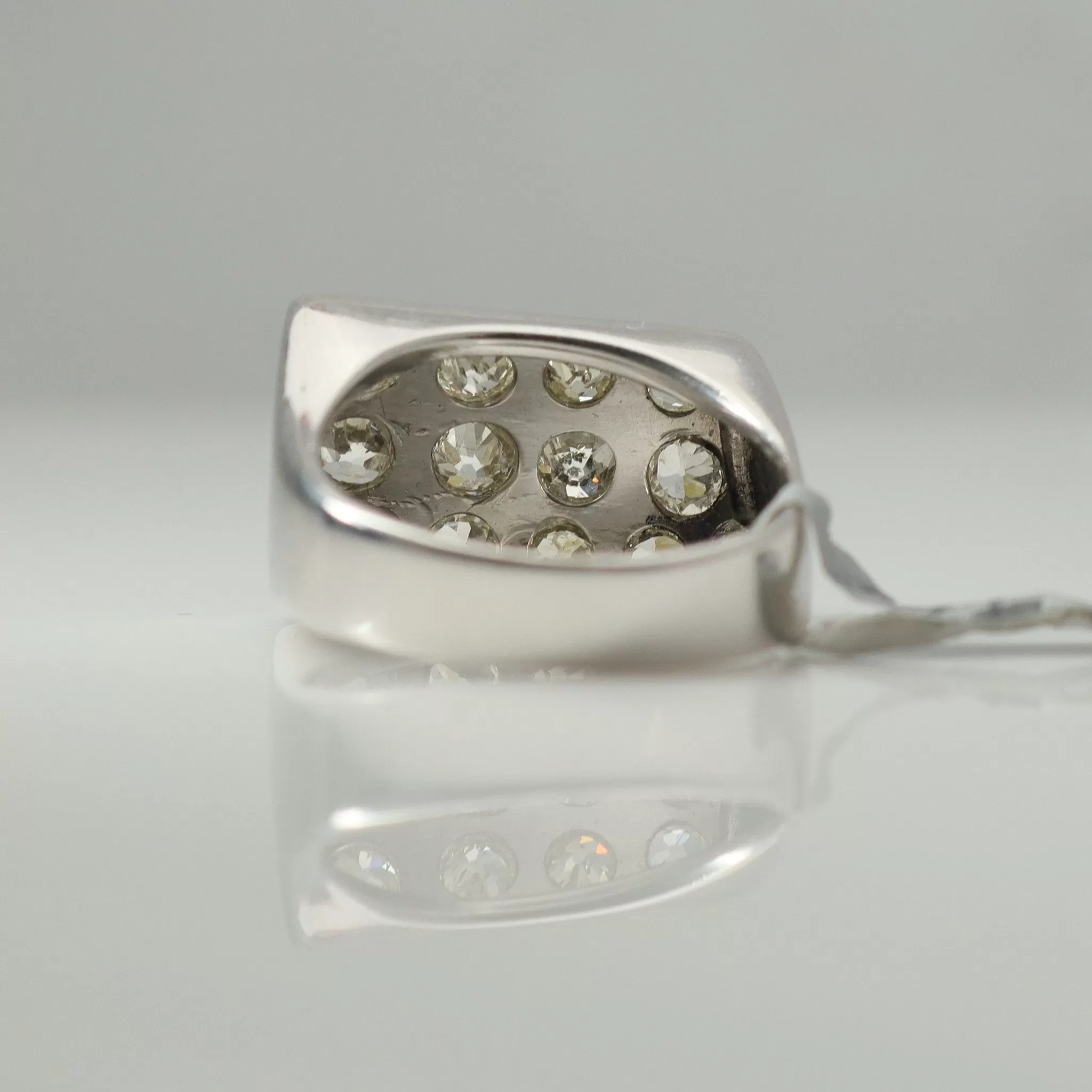 Vintage Abstract Diamond Panel Ring.