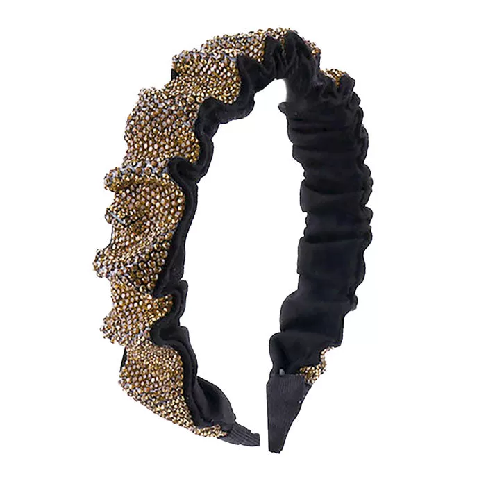 Wavy Bling Pleated Headband