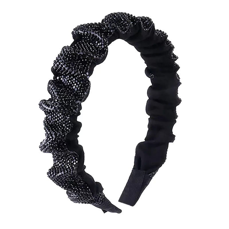 Wavy Bling Pleated Headband