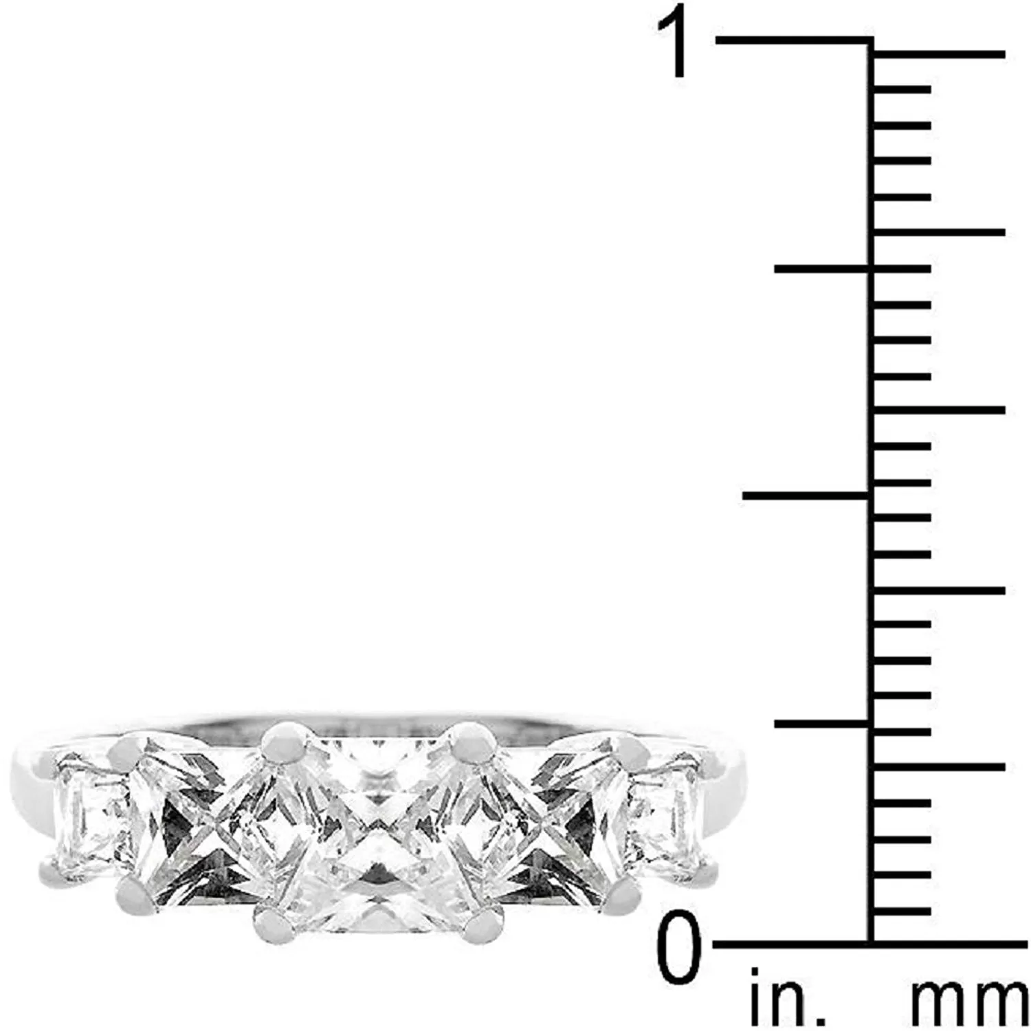 WildKlass 5-Stone Anniversary Ring in Rhodium Plated