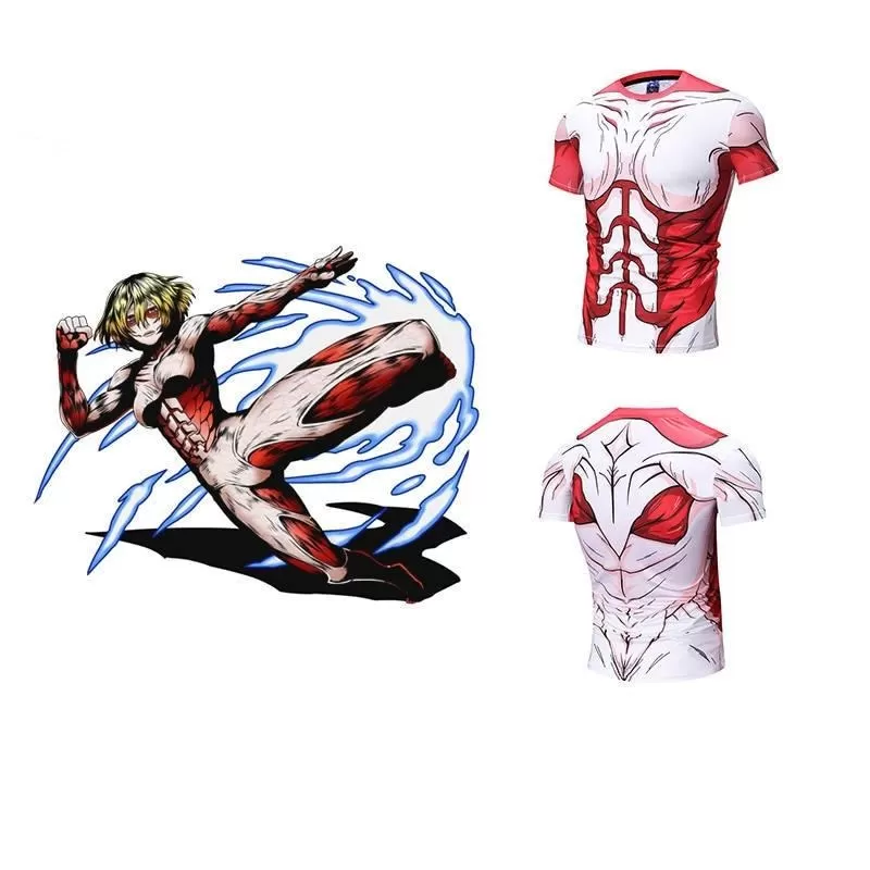 Women's Attack on Titan Compression 'FemaleTitan' Short Sleeve Rashguard