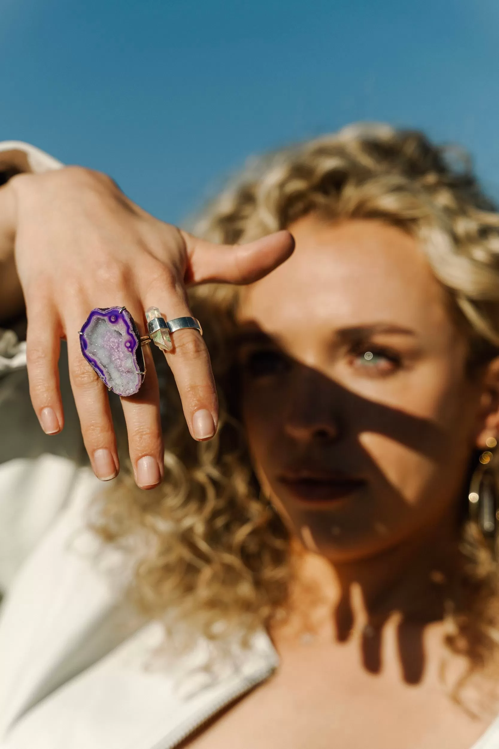 You Just Sparkle Purple Agate Geode Druzy Ring